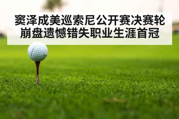 窦泽成美巡索尼公开赛决赛轮崩盘遗憾错失职业生涯首冠